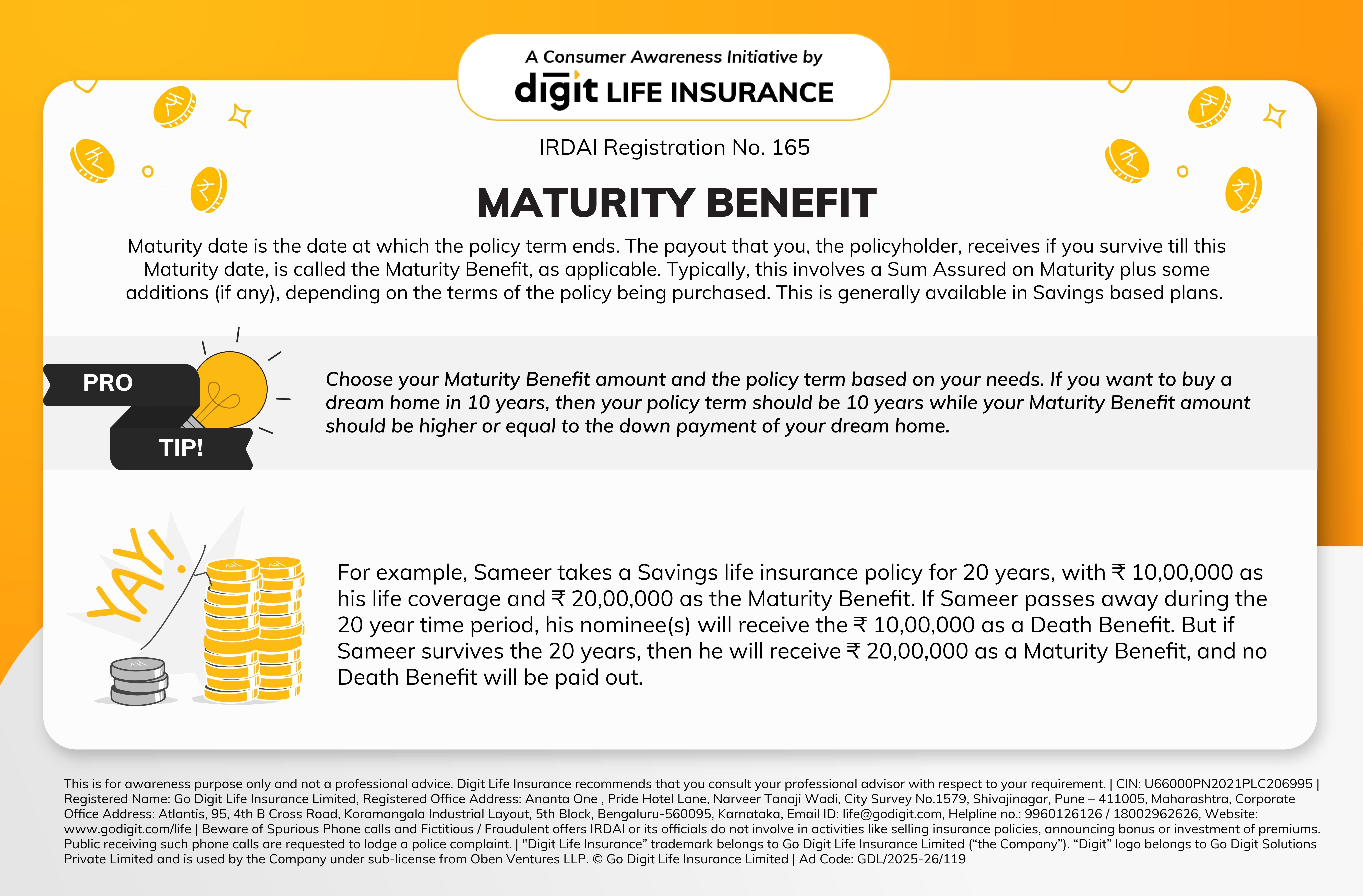 Maturity Benefit
